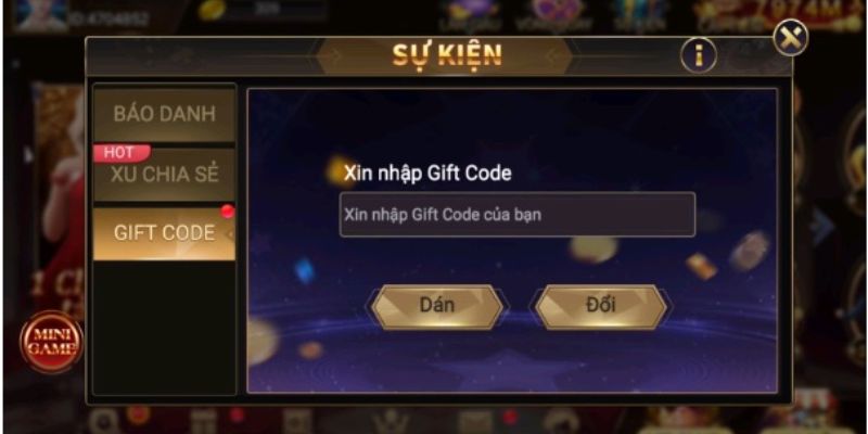 Nhận thưởng giftcode cùng cách dùng cụ thể cho tân thủ